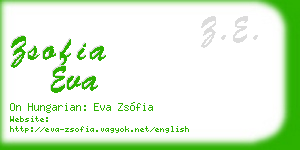 zsofia eva business card