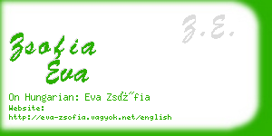 zsofia eva business card